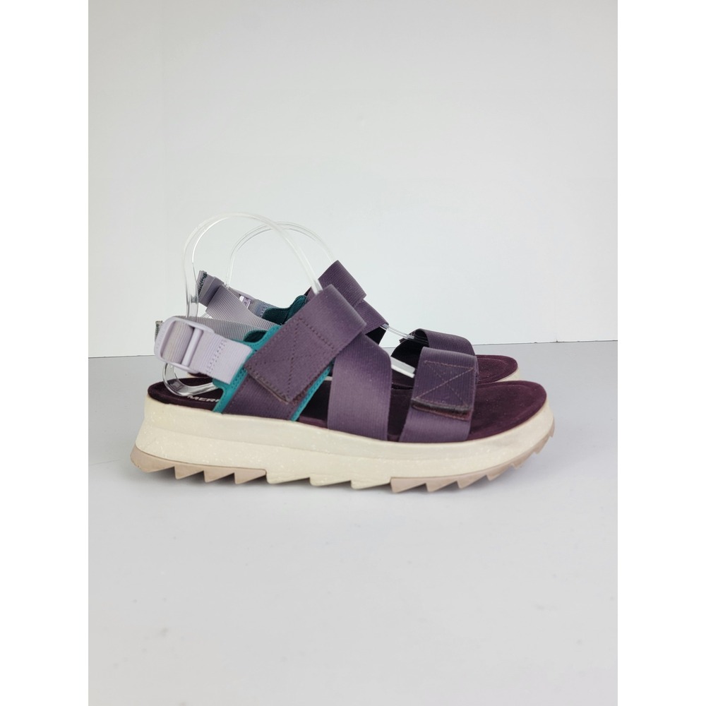 Merrell Alpine Cush Backstrap Sandals Women's 10 Burgundy Wedge Gorpcore Retro
